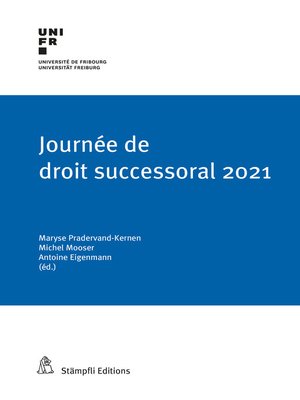 cover image of Journée de droit successoral 2021
